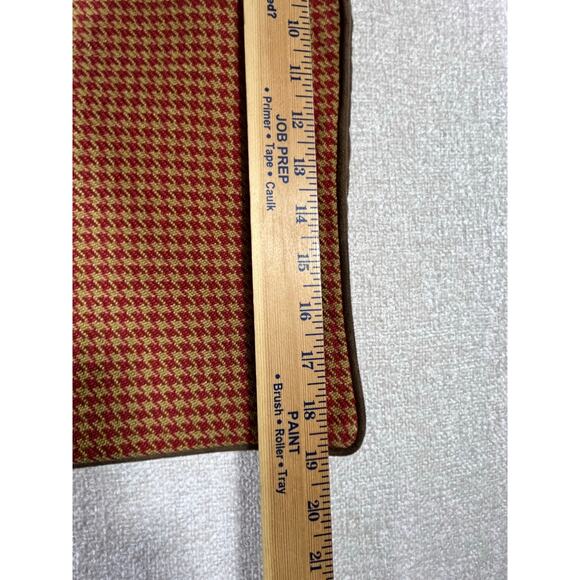 Peacock Alley Set of 2 Red Brown Houndstooth 100% Cotton Standard Pillow Covers - Picture 7 of 8